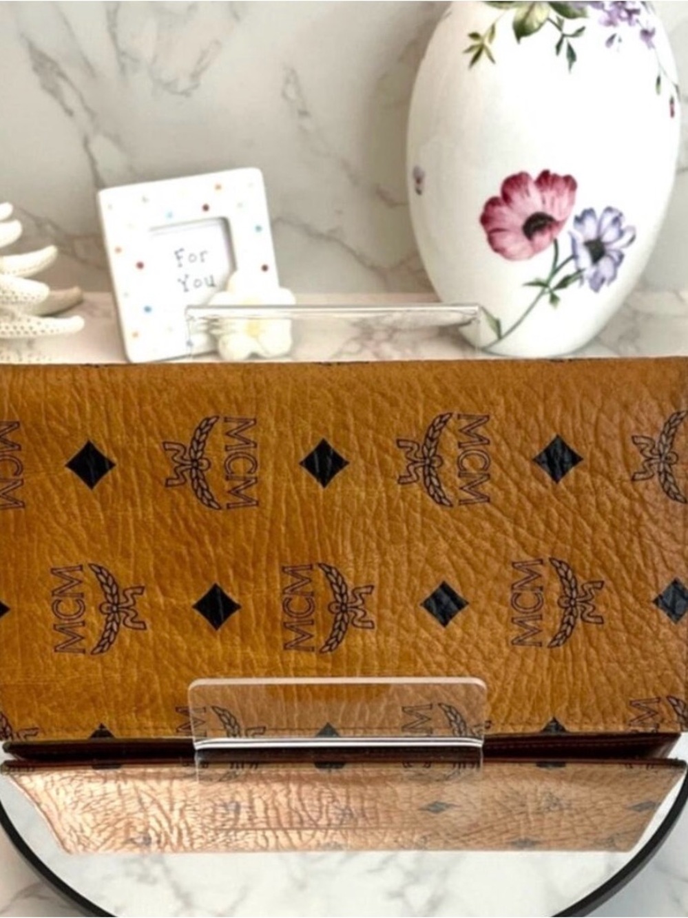 MCM Vintage Top Handle Satchel / Tote Cognac Visetos Monogram Pre-Owned - Picture 10 of 14